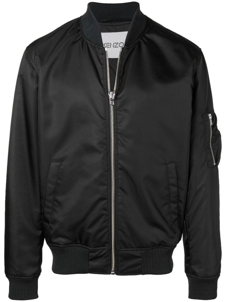 Kenzo Zipped Up Bomber Jacket - Black