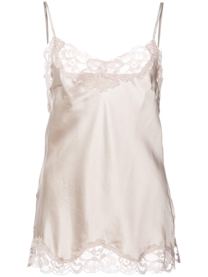 Gold Hawk Lace Inserts Top - Nude & Neutrals