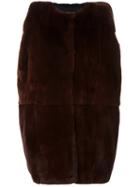Marni Rabbit Fur Gilet, Women's, Size: 40, Brown, Cotton/rabbit Fur/viscose