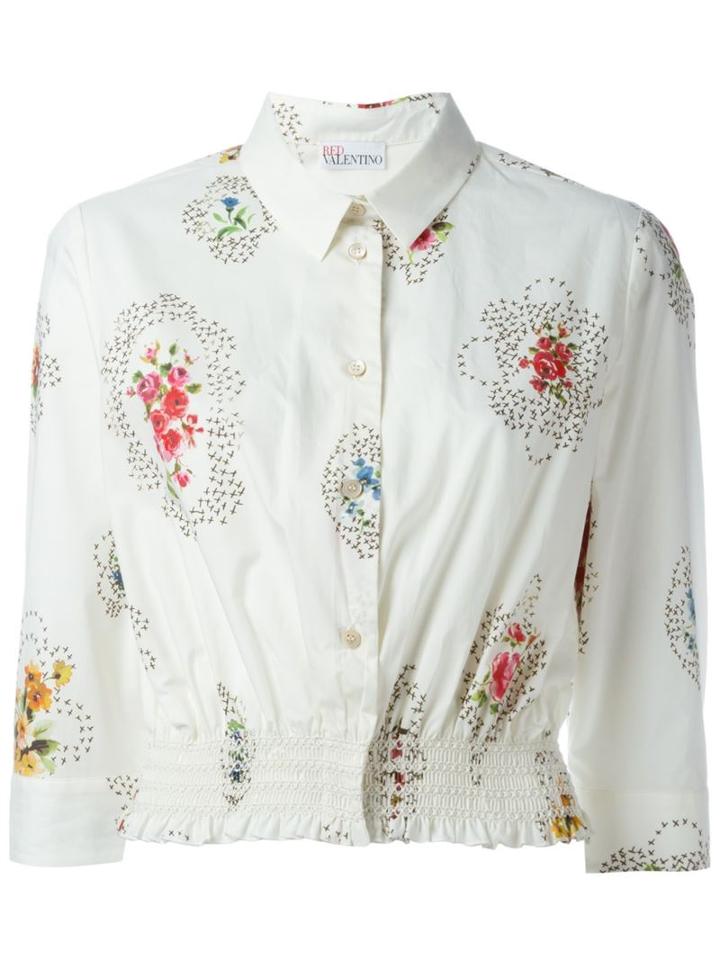 Red Valentino Floral Print Shirt