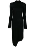 Pringle Of Scotland Roll-neck Asymmetric Dress - Black