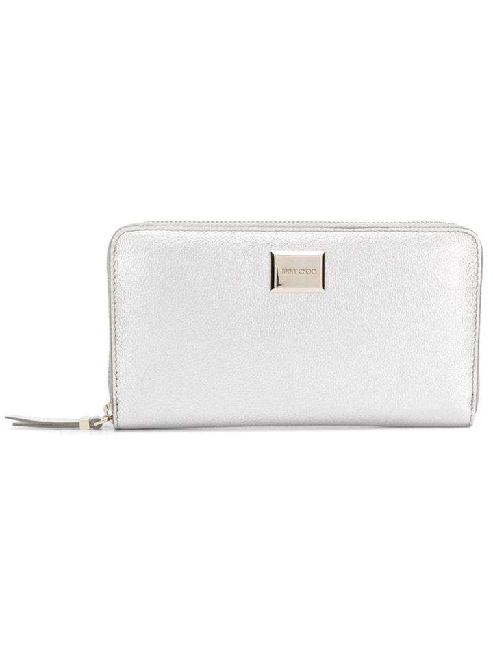 Jimmy Choo Malou Zip Purse - Silver