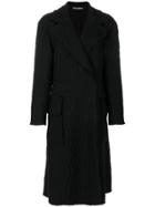 Dolce & Gabbana Textured Maxi Coat - Black