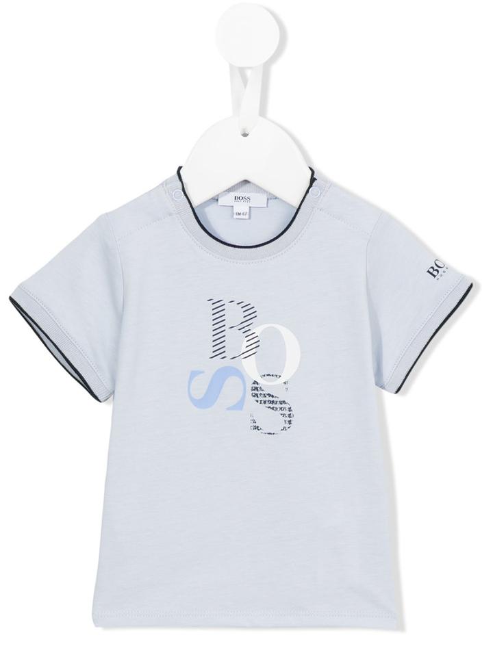 Boss Kids - Logo Print T-shirt - Kids - Cotton - 18 Mth, Blue