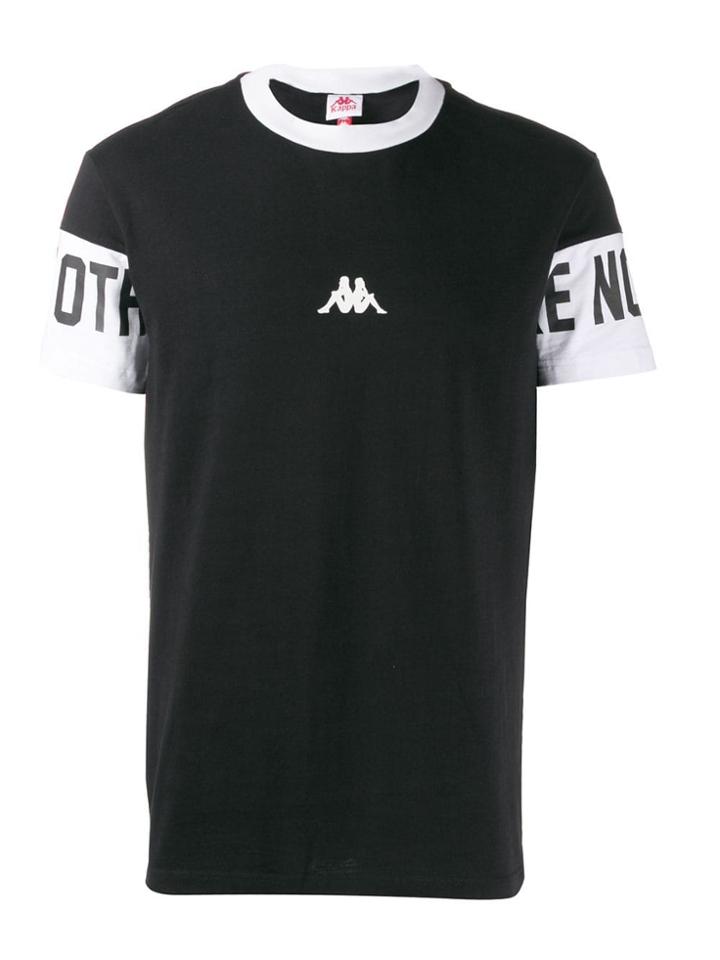 Kappa Logo Print Colour Block T-shirt - Black