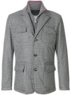 Kired Internal Layer Houndstooth Blazer - Grey
