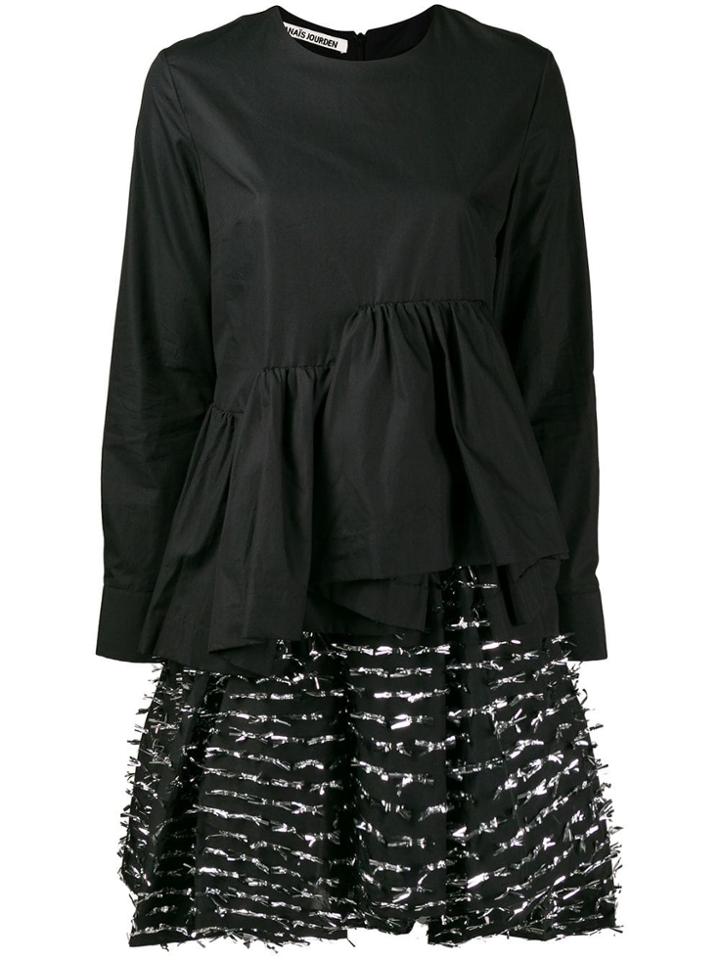 Jourden Fil Coupé Dress - Black