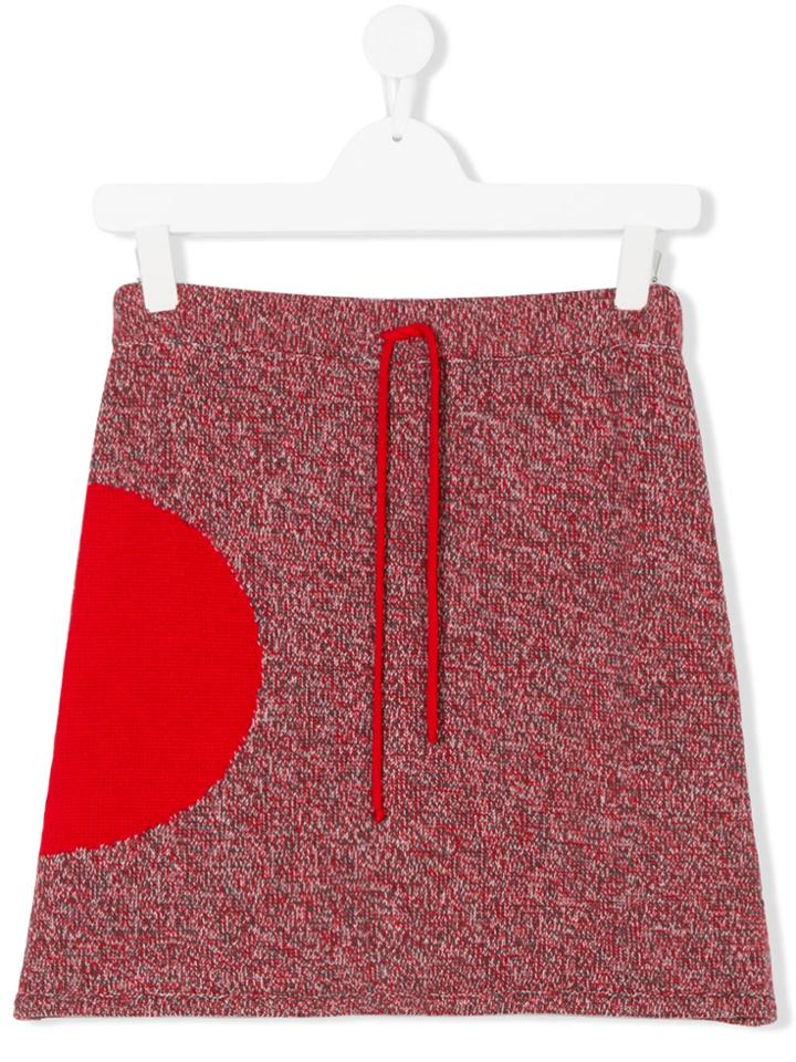 Mumofsix Teen Relaxed Drawstring Skirt - Red