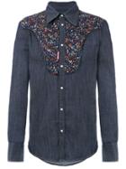 Dsquared2 - Western Micro Floral Denim Shirt - Men - Cotton/spandex/elastane - 56, Blue, Cotton/spandex/elastane