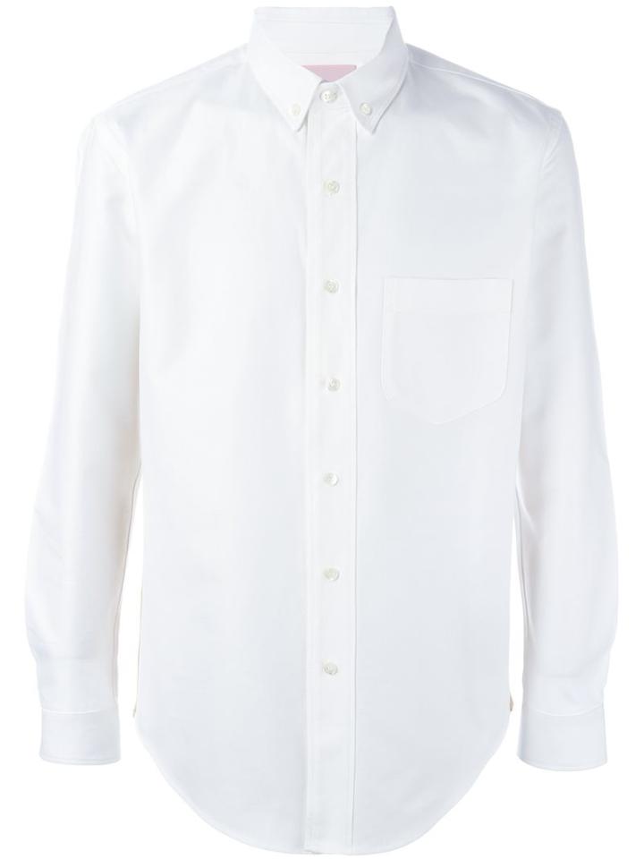 Palm Angels Button-down Shirt, Men's, Size: 52, White, Cotton/polyester/metal