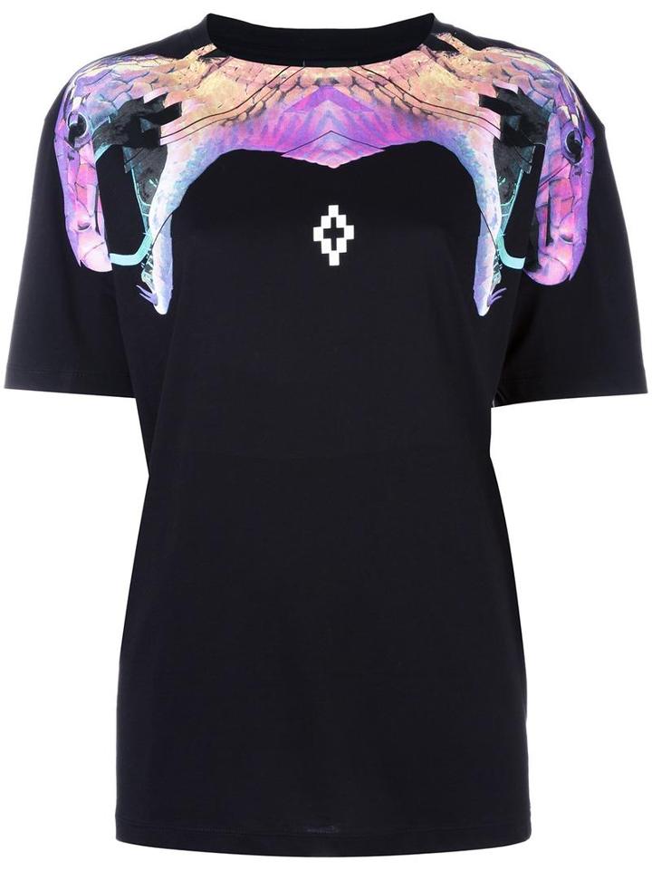 Marcelo Burlon County Of Milan Snake Print T-shirt, Women's, Size: Xs, Black, Cotton