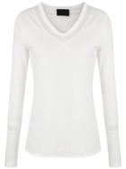 Andrea Bogosian Lace Panels Blouse - White