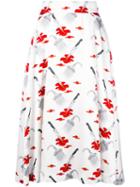 Olympia Le-tan - Printed Skirt - Women - Viscose - 38, White, Viscose