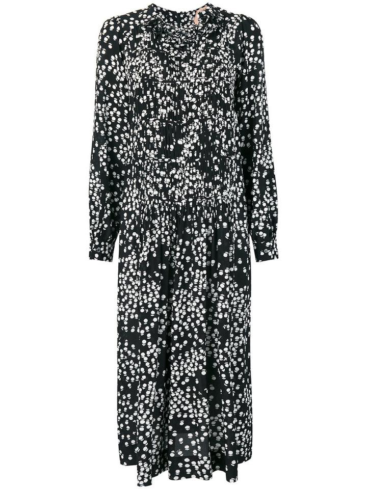 No21 - Floral Print Dress - Women - Silk - 48, Black, Silk