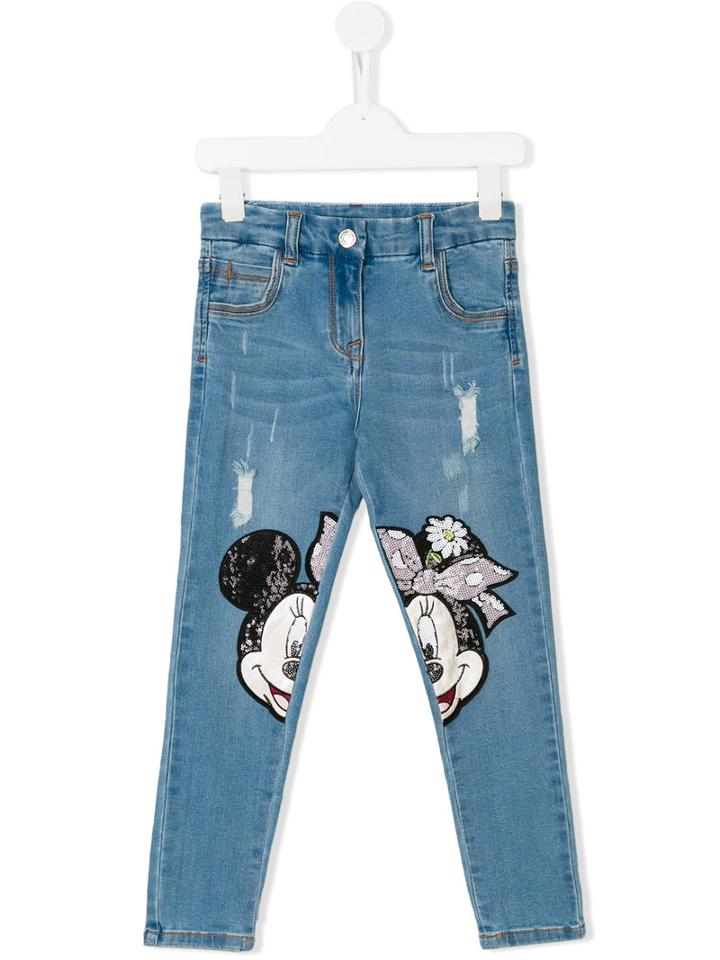 Monnalisa Minnie Jeans, Girl's, Size: 8 Yrs, Blue