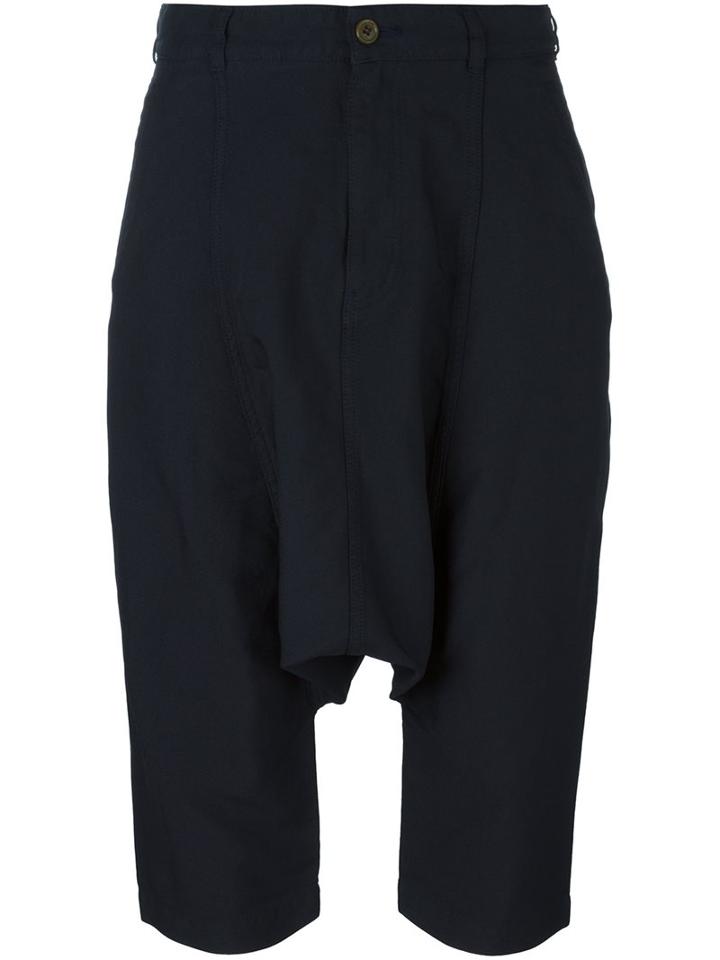 Comme Des Garçons Comme Des Garçons Dropped-crotch Trousers, Women's, Size: Medium, Blue, Polyester