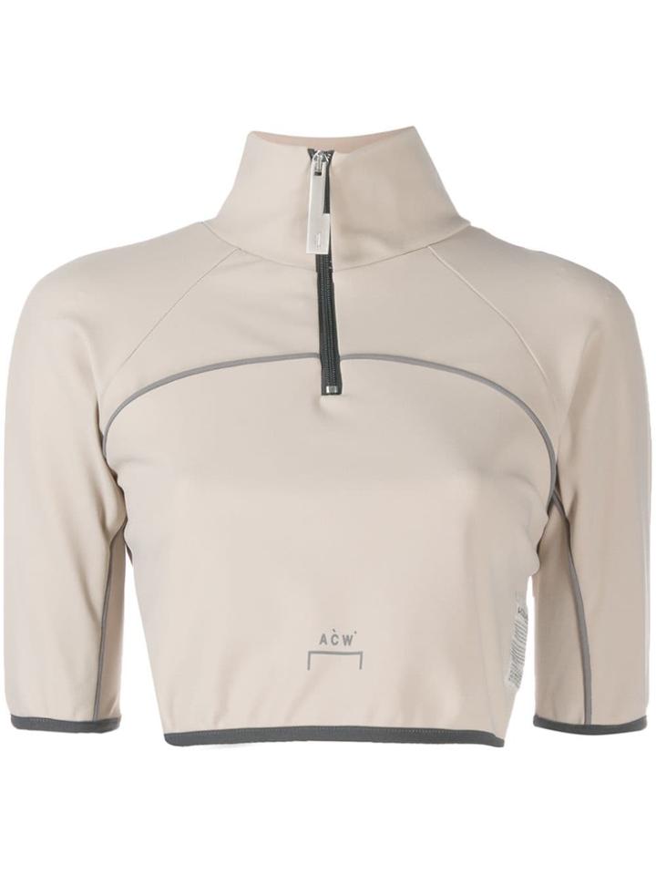 A-cold-wall* Cropped Short-sleeve Top - Neutrals