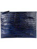 Zanellato Crocodile Effect Clutch - Blue