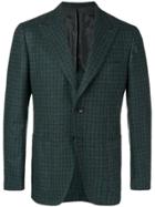 Kiton Check Suit Jacket - Green