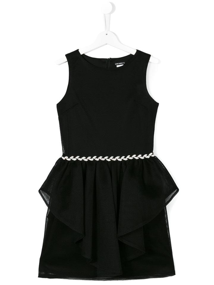 David Charles Kids Embellished Peplum Dress - Black
