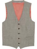 Gucci Houndstooth Wool Formal Vest - Grey