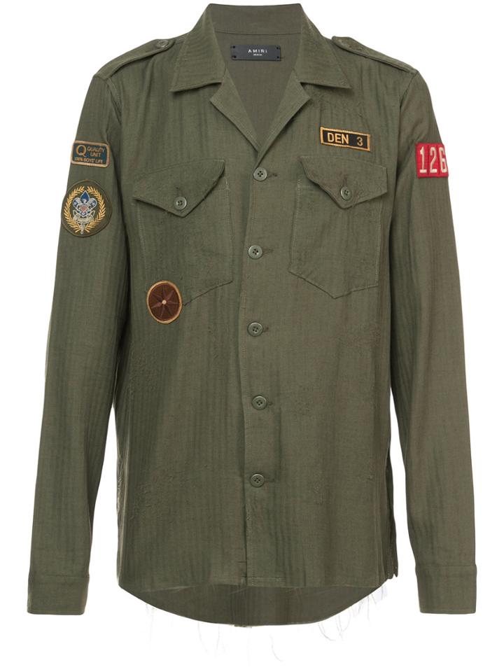 Amiri Patch-appliquéd Overshirt - Green