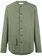 Marni Pocket Detail Shirt, Men's, Size: 54, Green, Cotton