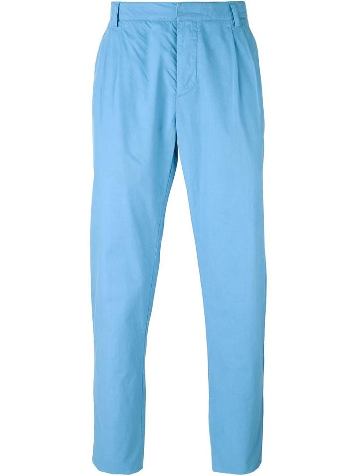 Ami Alexandre Mattiussi Pleated Trousers, Men's, Size: Xl, Blue, Cotton