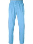 Ami Alexandre Mattiussi Pleated Trousers, Men's, Size: Xl, Blue, Cotton