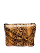 Wandler Yellow Luna Python Embossed Leather Shoulder Bag