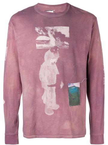 The Incorporated Negative Photo Placement Printed Sweatshirt - Pink &