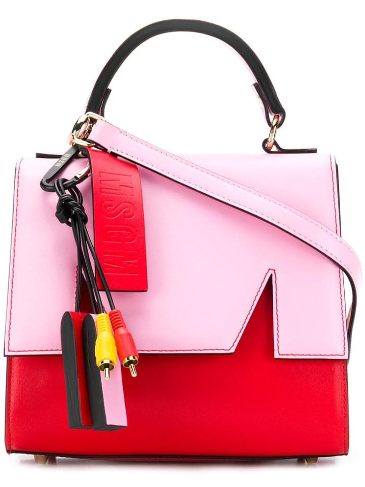 Msgm Colour Block M Tote - Pink
