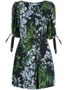 Blumarine Foliage Floral Print Dress - Black