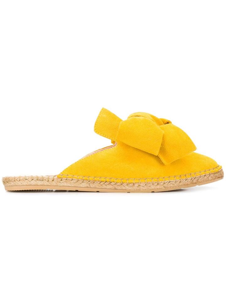 Manebi Bow Flat Espadrilles - Yellow
