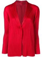 Pleats Please By Issey Miyake Micro-pleated Jacket - Red