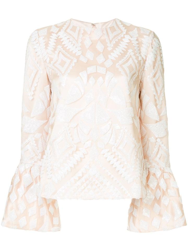 Huishan Zhang Geometric Pattern Blouse - Neutrals