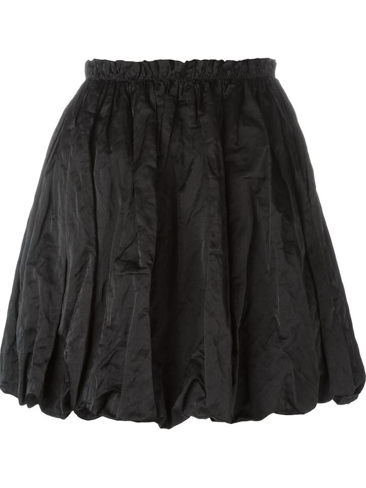 Mcq Alexander Mcqueen Creased Full Skirt, Women's, Size: 38, Black, Polyester/cotton/polyamide/metal Other