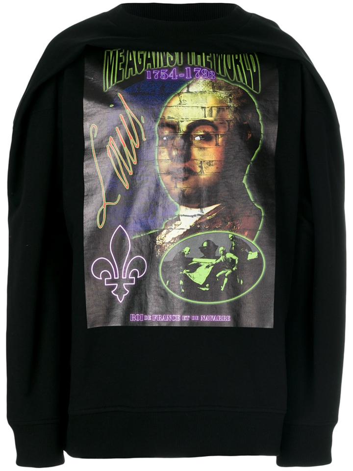 Y / Project Oversized Printed Jumper - Black