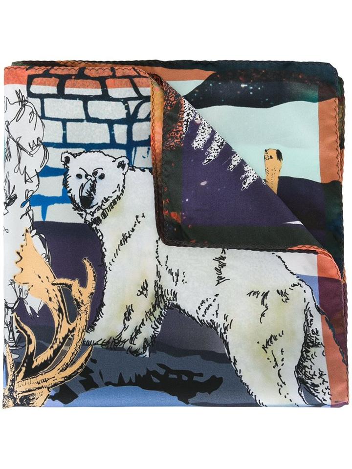 Etro Printed Scarf, Men's, Silk
