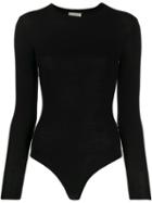 Forte Forte Crew-neck Knit Bodysuit - Black