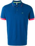 Sun 68 Contrast Polo Shirt, Men's, Size: Xl, Blue, Cotton/spandex/elastane