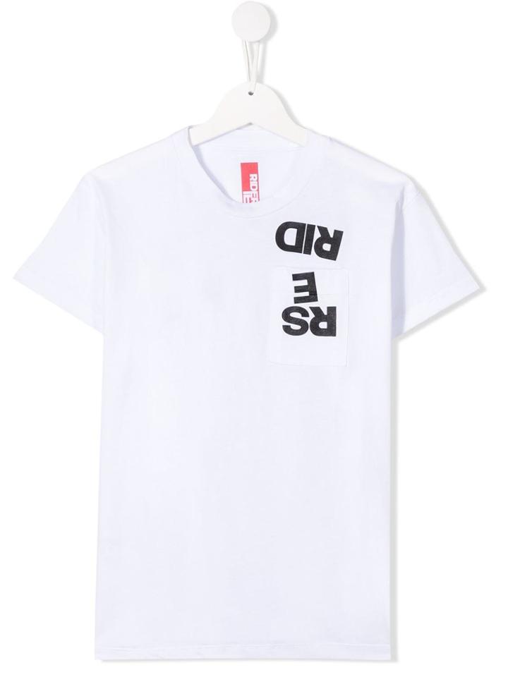 Ai Riders On The Storm Kids Chest Pocket T-shirt - White