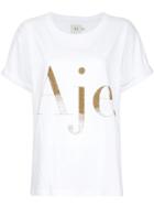 Aje Bead Embellished Logo T-shirt - White