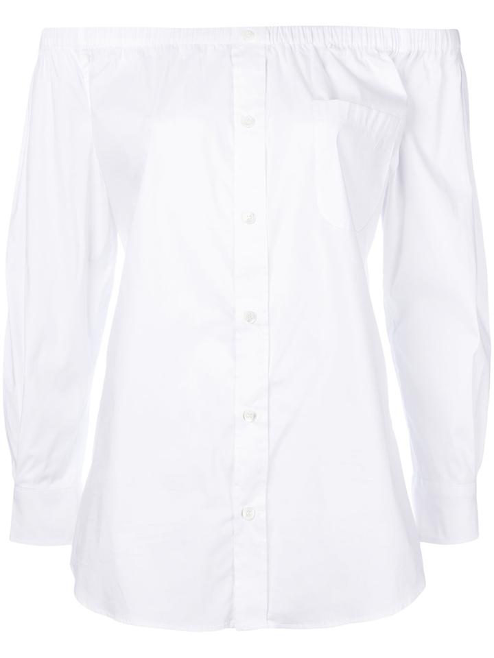 Emporio Armani Off-the-shoulder Shirt - White