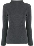 Fabiana Filippi Funnel Neck Fitted Sweater - Grey