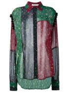 Preen By Thornton Bregazzi Sheer Patchwork Shirt