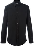 Dolce & Gabbana Classic Shirt, Men's, Size: 37, Black, Cotton/spandex/elastane