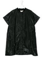 Andorine - Oversized Zipped Coat - Kids - Polyurethane/viscose - 14 Yrs, Black