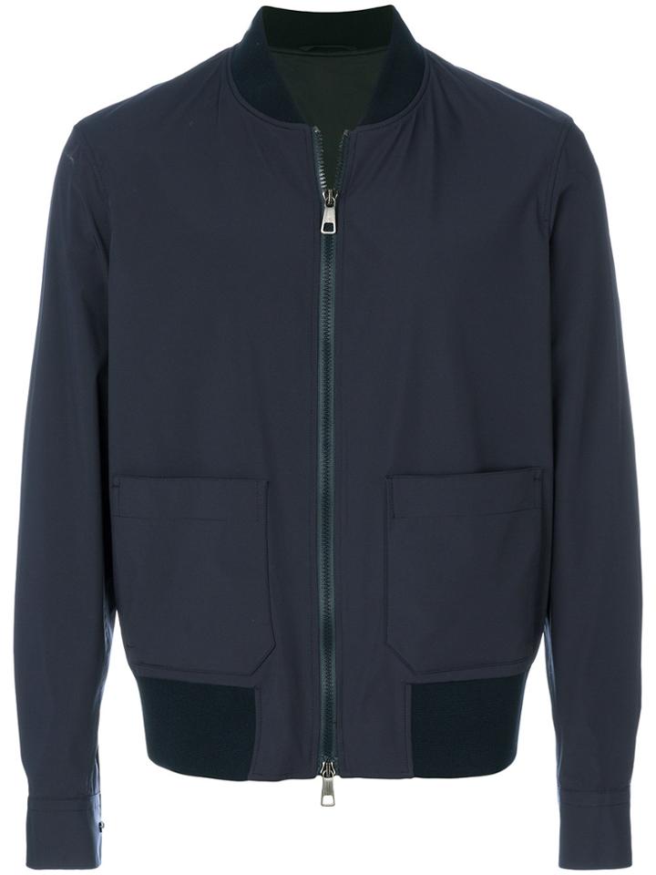 Neil Barrett Patch Pocket Bomber Jacket - Blue