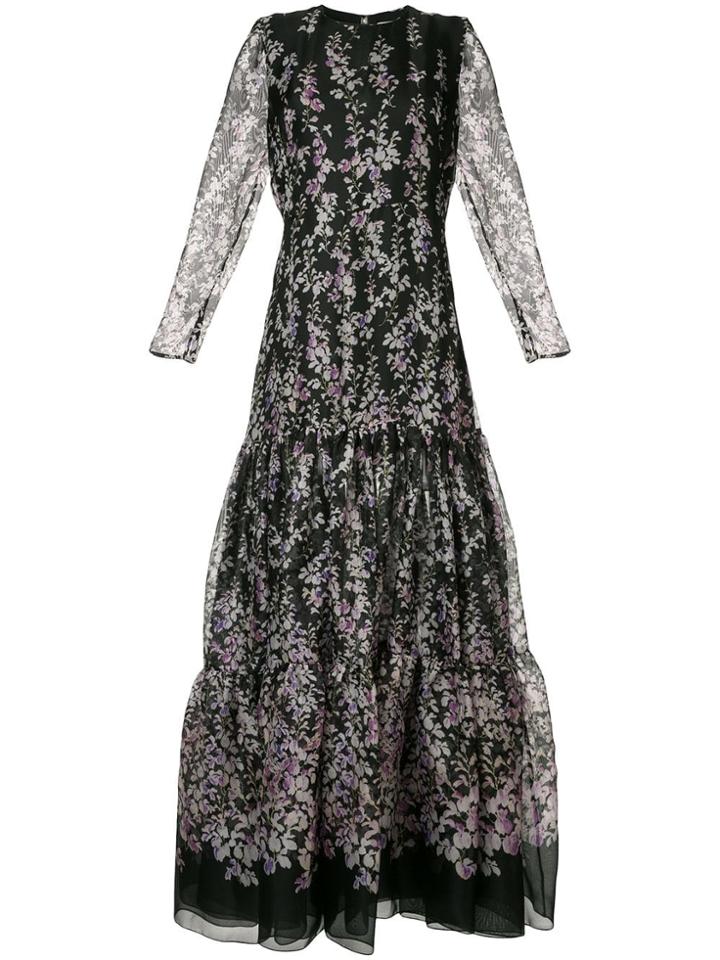 Ingie Paris Floral Print Dress - Black